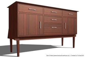 Credenza Furniture CAD Model / Concept Design