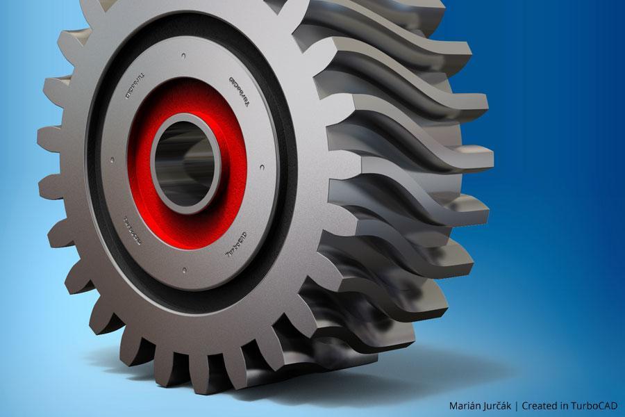 Gear 3D CAD Model & Rendering