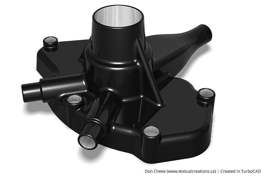 Water Pump Cover 3D CAD Model